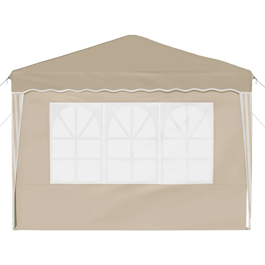 Tente de fête pop-up 288 x 288 x 245 cm Crème Tissu Oxford - 7