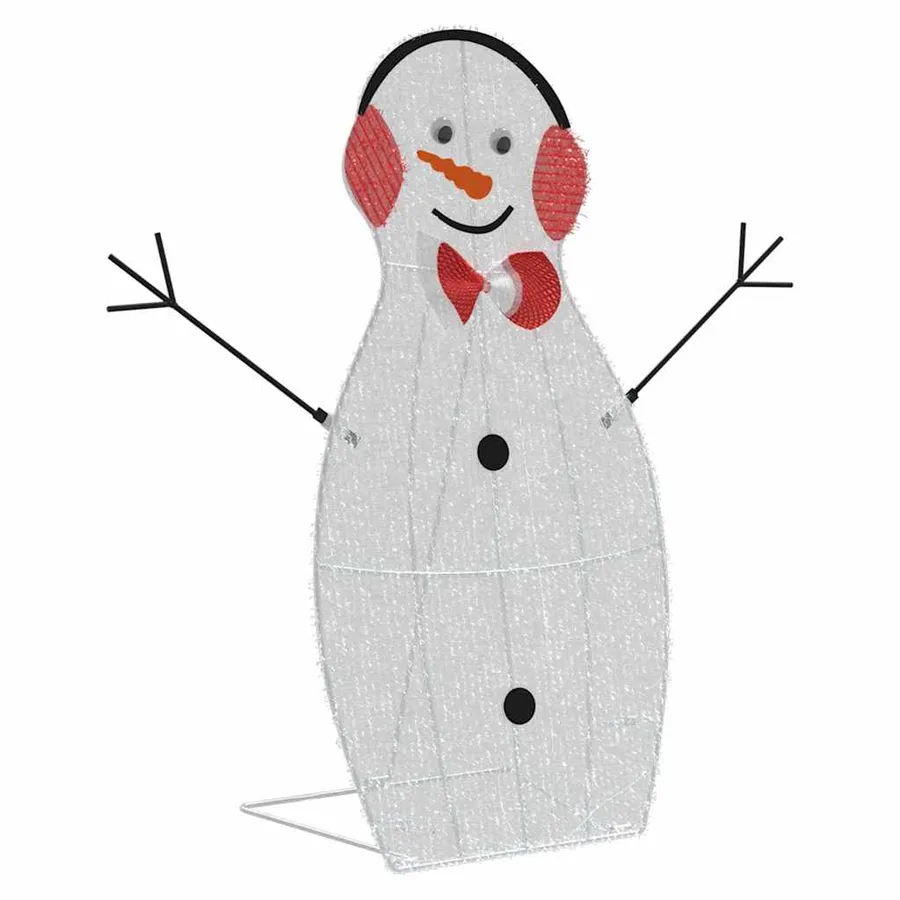 Famille de bonhommes de neige éclairés 3 pcs Blanc chaud - 7