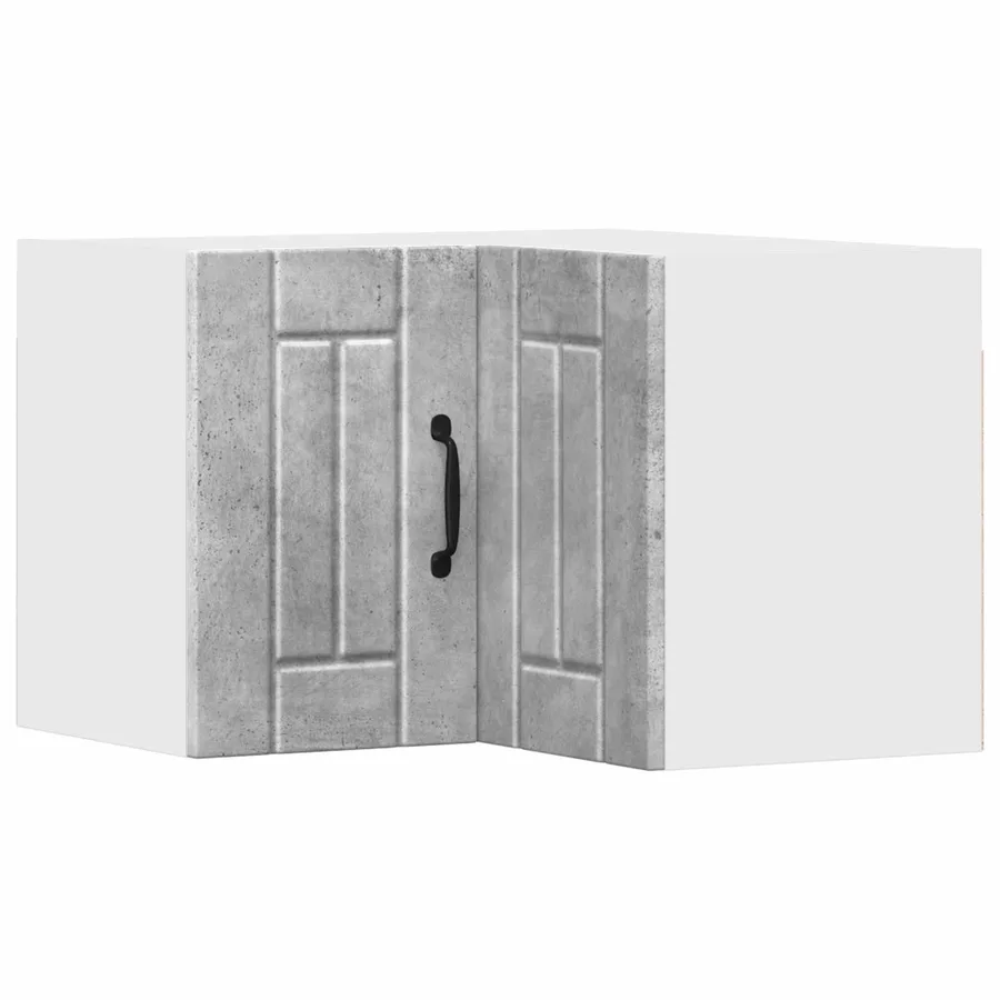 Cabinet d'angle mural LUCCA Gris béton 57 x 57 x 40 cm - 2