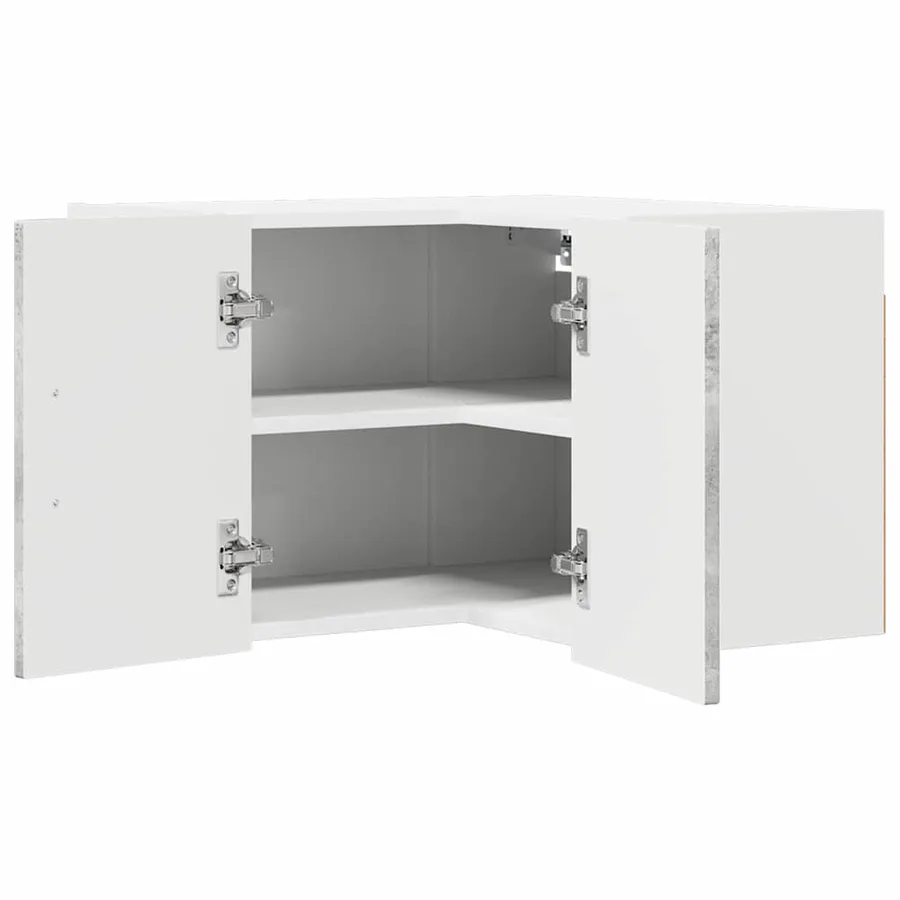 Cabinet d'angle mural LUCCA Gris béton 57 x 57 x 40 cm - 5