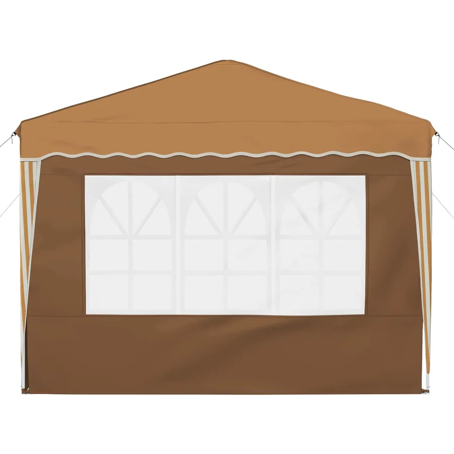 Tente de fête pop-up 288 x 288 x 245 cm Beige Tissu Oxford - 7