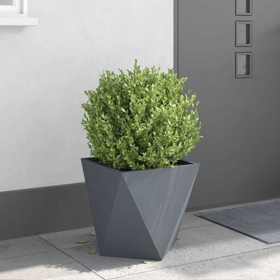 Jardinière 2 pc Anthracite 40 x 40 x 40 cm Acier - 4