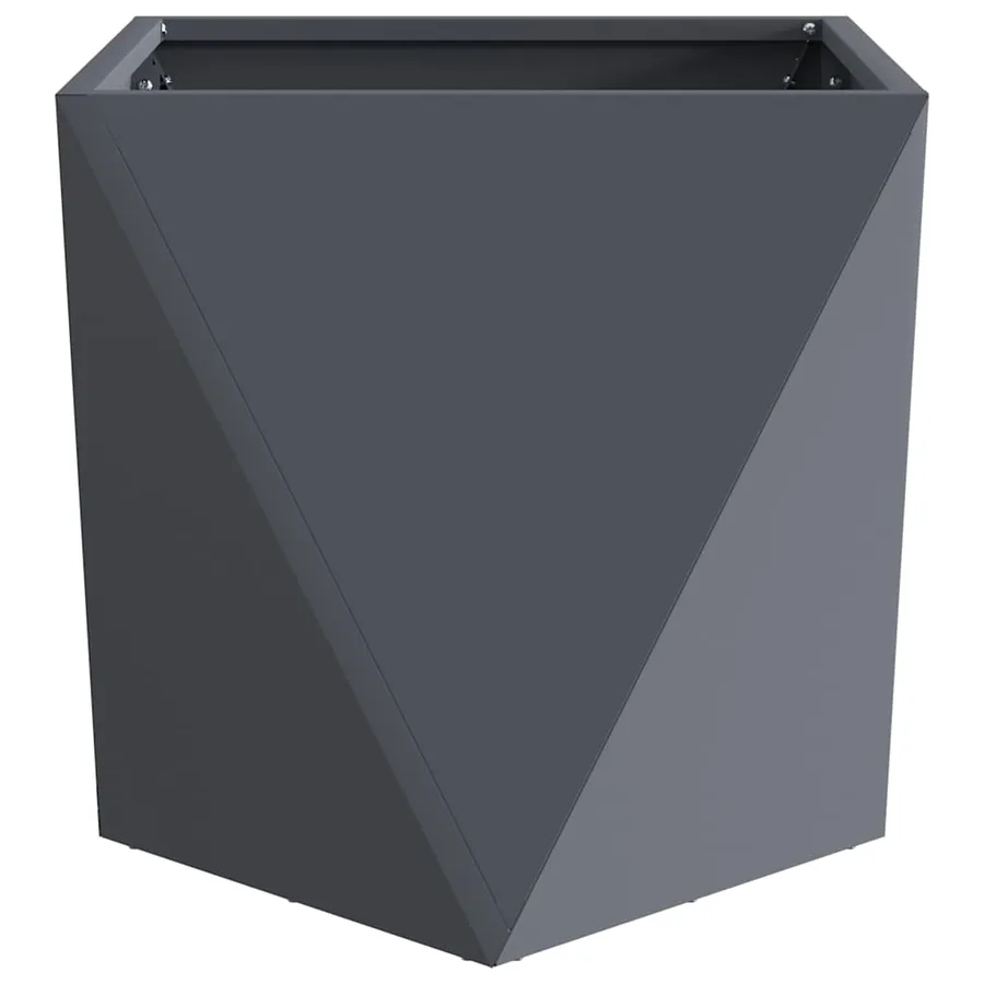 Jardinière 2 pc Anthracite 40 x 40 x 40 cm Acier - 6