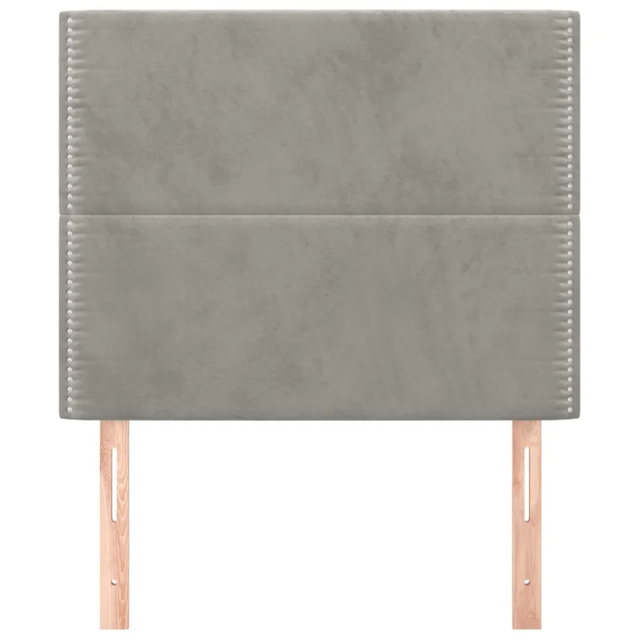Tête de lit Gris clair 100x5x118/128 cm Velours - 3