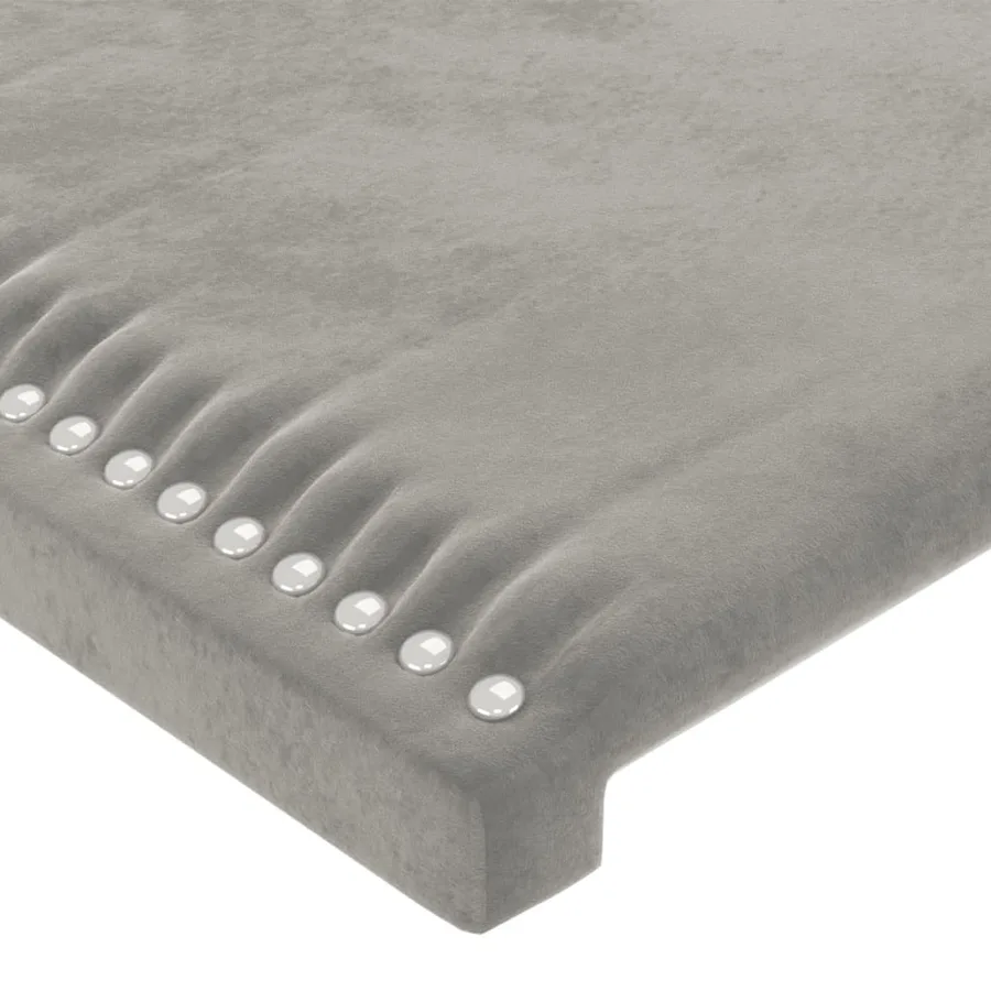 Tête de lit Gris clair 100x5x118/128 cm Velours - 4