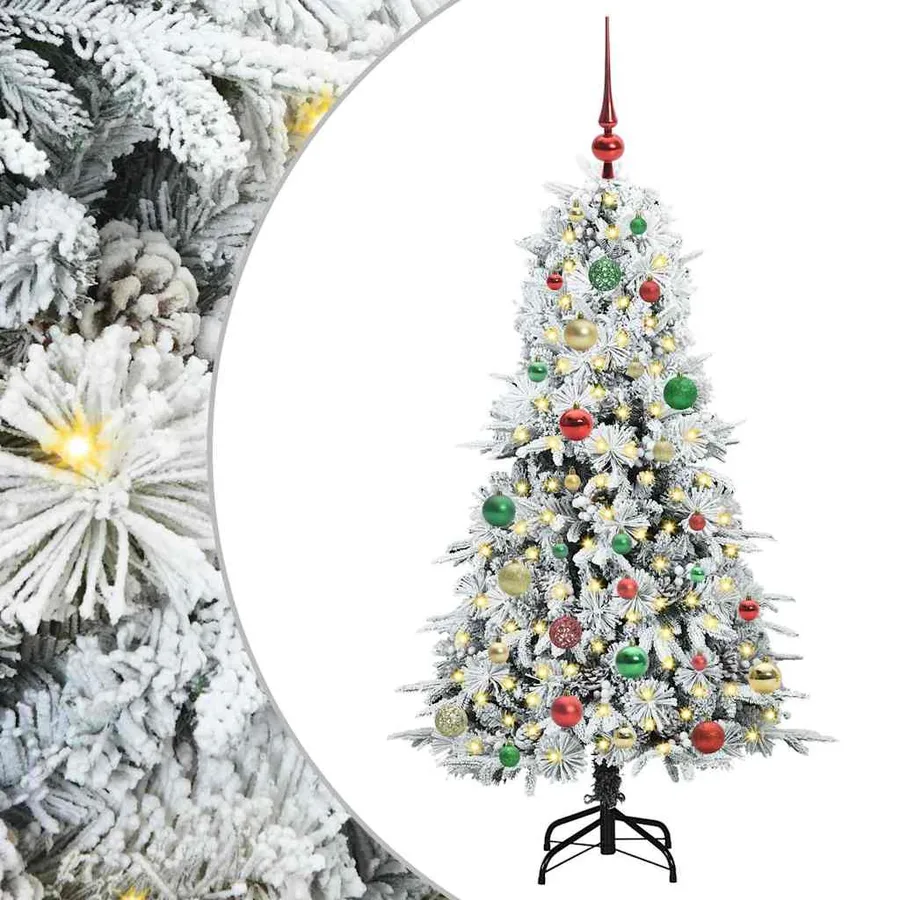 Sapin de Noël Artificiel à Branches Articulées Blanc 150 cm - 2