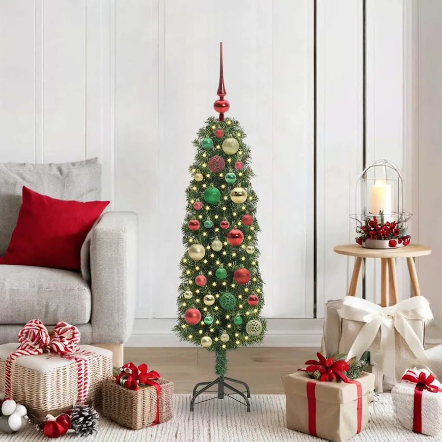 Sapin de Noël artificiel Vert 120 cm PVC et acier et plastique