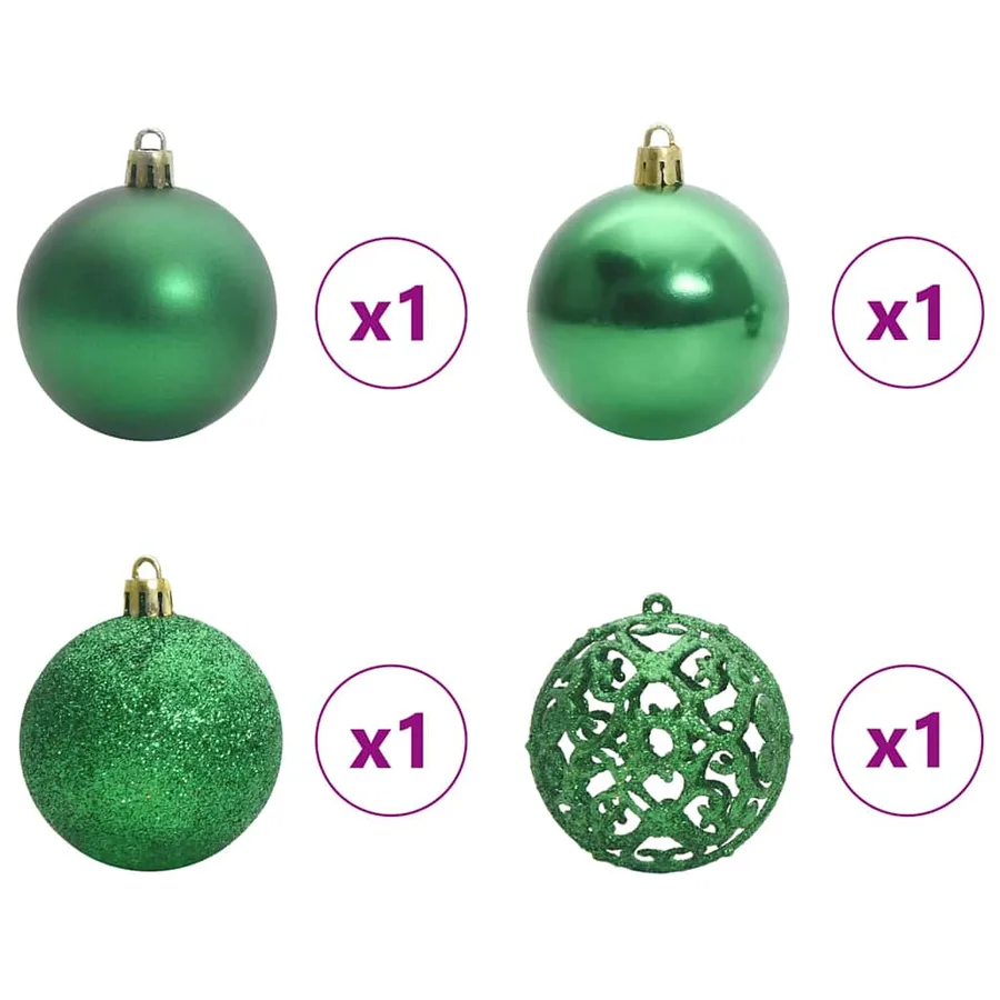 Sapin de Noël avec 150 LED avec support Vert 120 cm PVC - 12