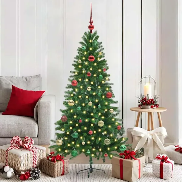Sapin de Noël avec 150 LED avec support Vert 150 cm PE