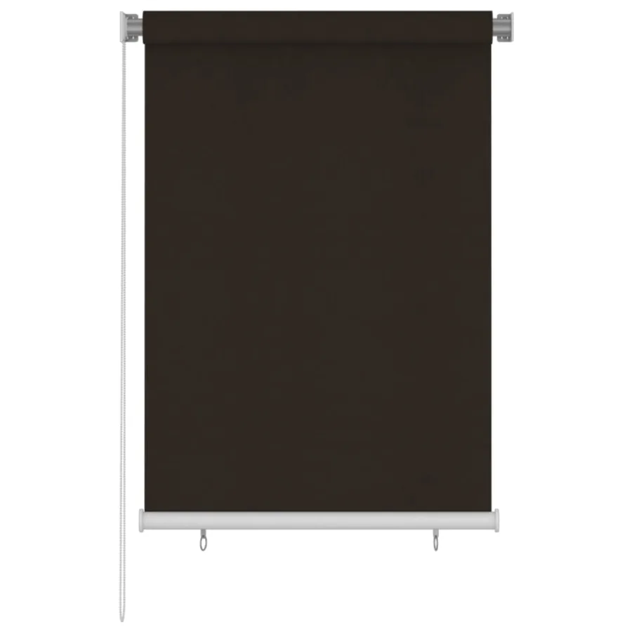 Store roulant d'extérieur 105 (l) x 140 (H) cm marron HDPE