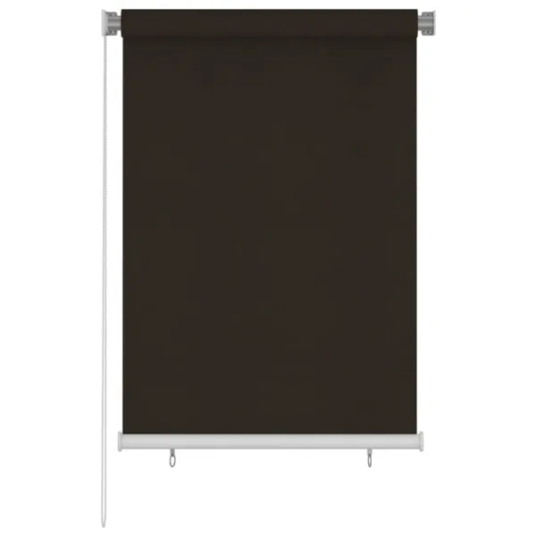 Store roulant d'extérieur 105 (l) x 140 (H) cm marron HDPE