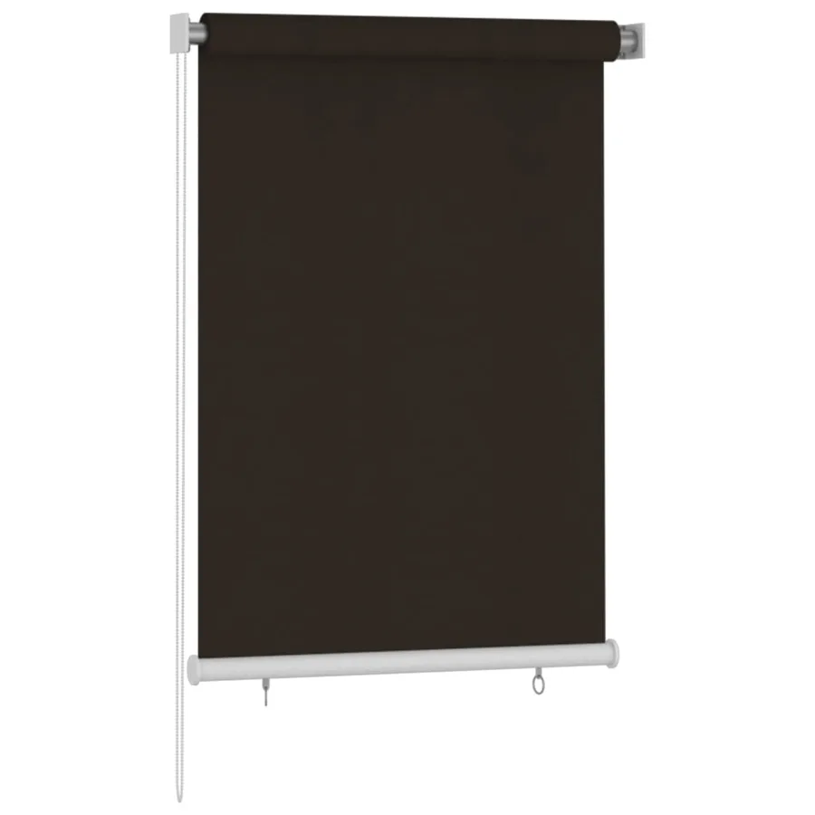 Store roulant d'extérieur 105 (l) x 140 (H) cm marron HDPE - 2