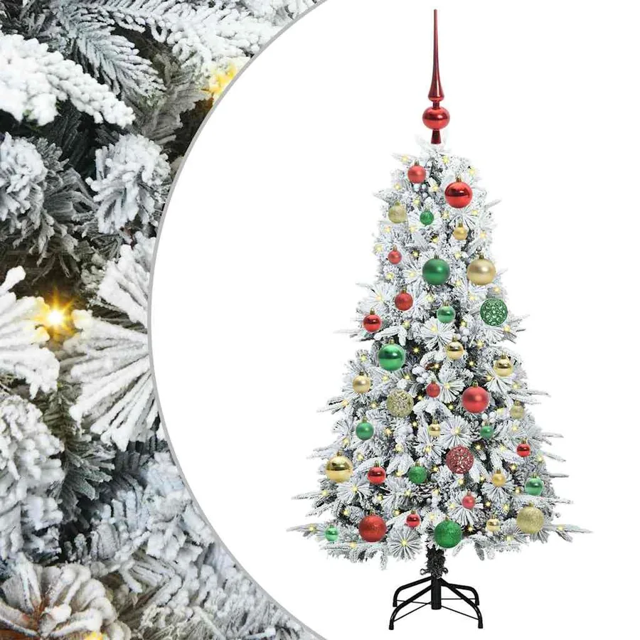 Sapin de Noël Artificiel à Branches Articulées Blanc 120 cm - 2