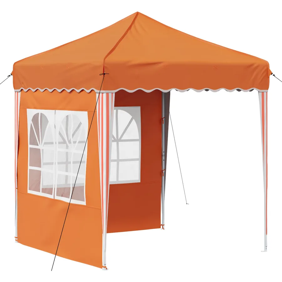 Tente de fête pop-up 195 x 195 x 245 cm Orange Tissu Oxford - 2