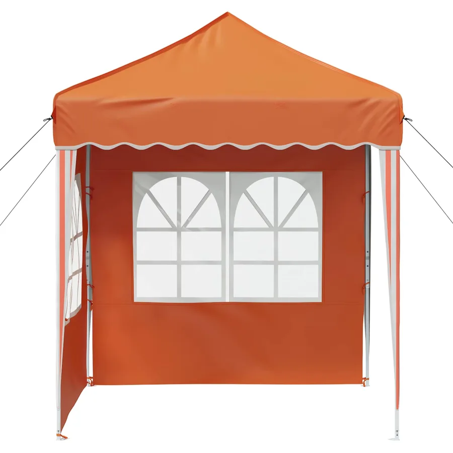 Tente de fête pop-up 195 x 195 x 245 cm Orange Tissu Oxford - 6