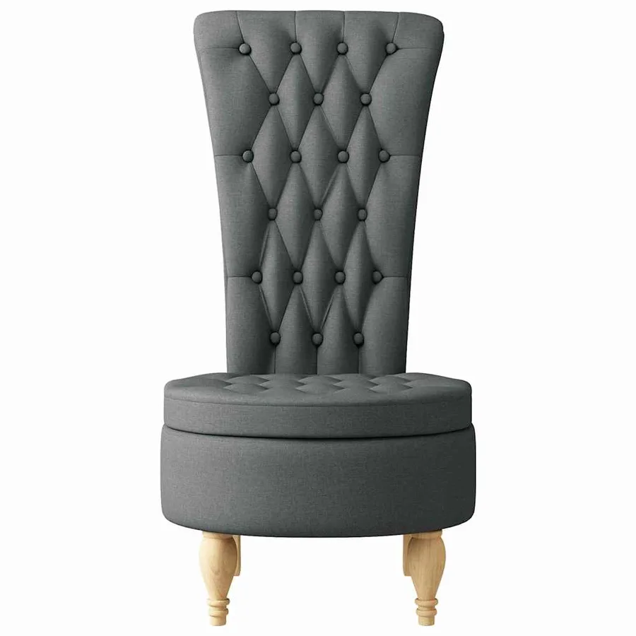 Fauteuil à pantoufle Gris foncé 56,5 x 70 x 110 cm tissu - 4