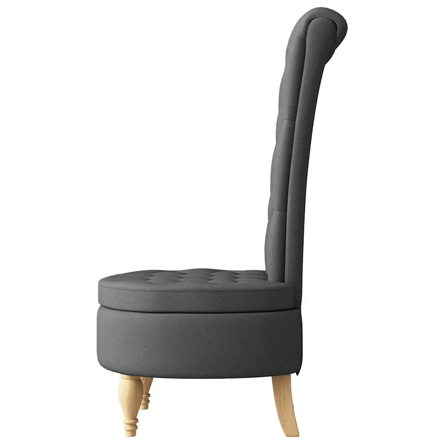 Fauteuil à pantoufle Gris foncé 56,5 x 70 x 110 cm tissu - 5