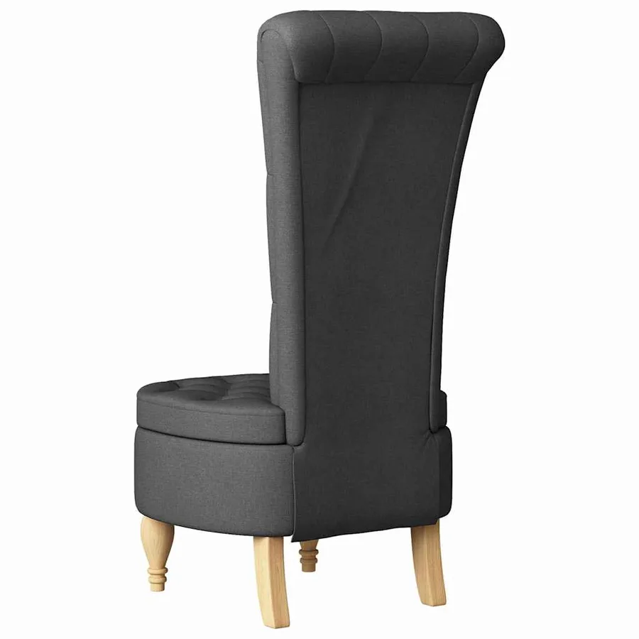 Fauteuil à pantoufle Gris foncé 56,5 x 70 x 110 cm tissu - 6