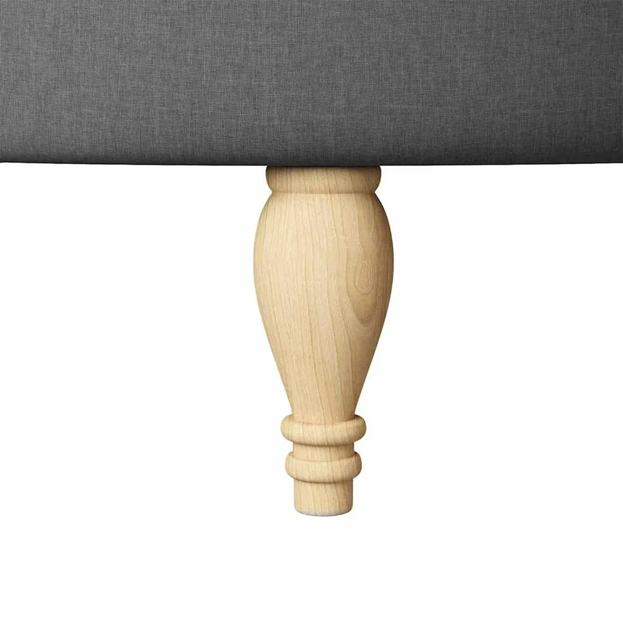 Fauteuil à pantoufle Gris foncé 56,5 x 70 x 110 cm tissu - 9