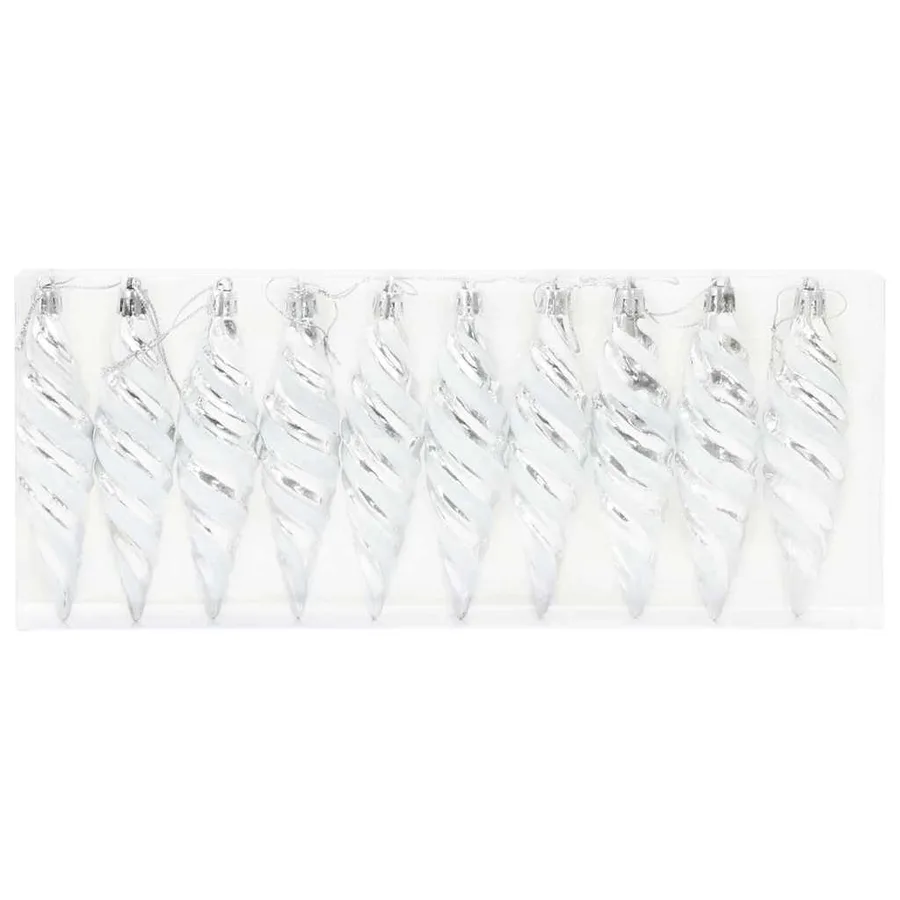 Boule en forme de spirale de Noël 40 pcs Argent Plastique - 3