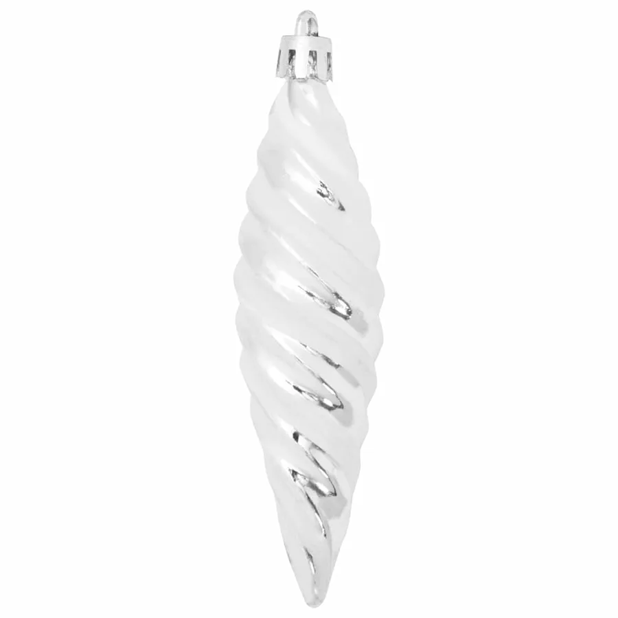 Boule en forme de spirale de Noël 40 pcs Argent Plastique - 4