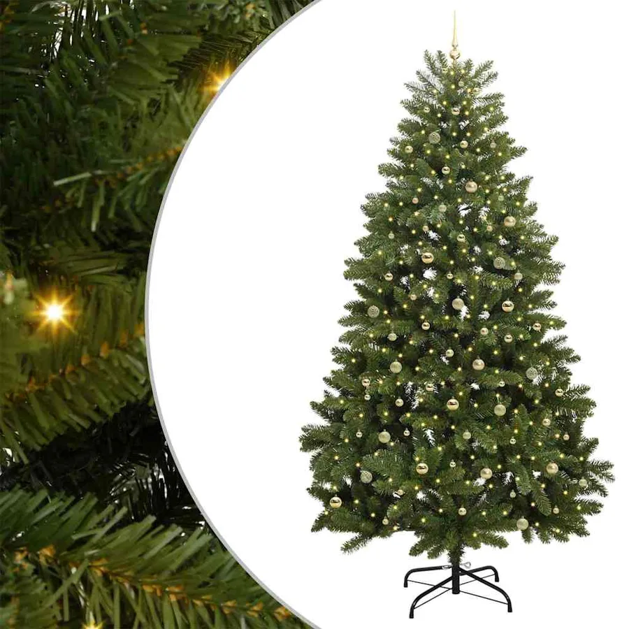 Sapin de Noël artificiel avec 300 LED Vert 300 cm PVC et métal - 2