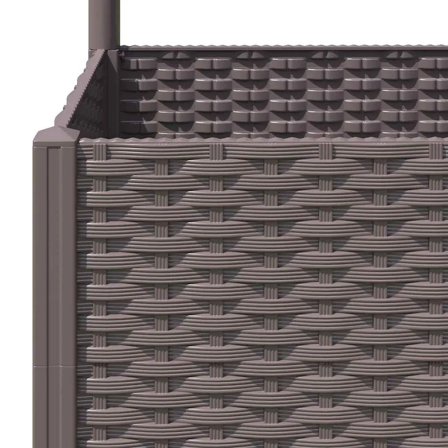 Jardinière avec treillis Marron 80x40x136 cm PP - 7