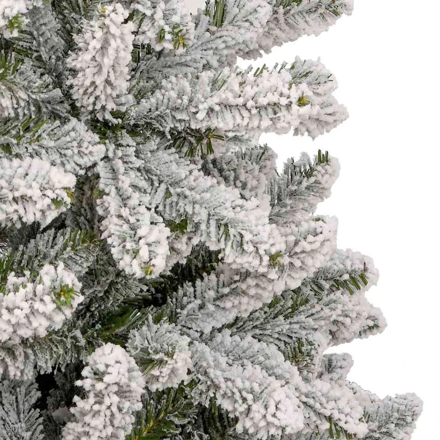 Sapin de Noël artificiel Vert et blanc 210 cm PVC et métal - 12