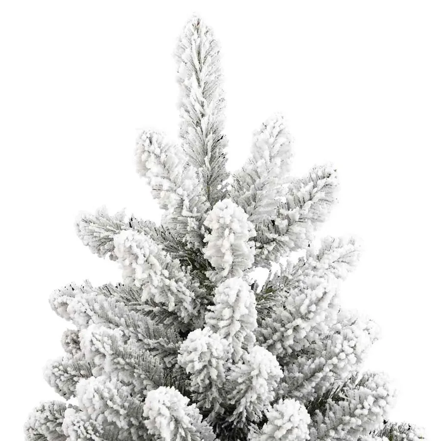 Sapin de Noël artificiel Vert et blanc 210 cm PVC et métal - 8