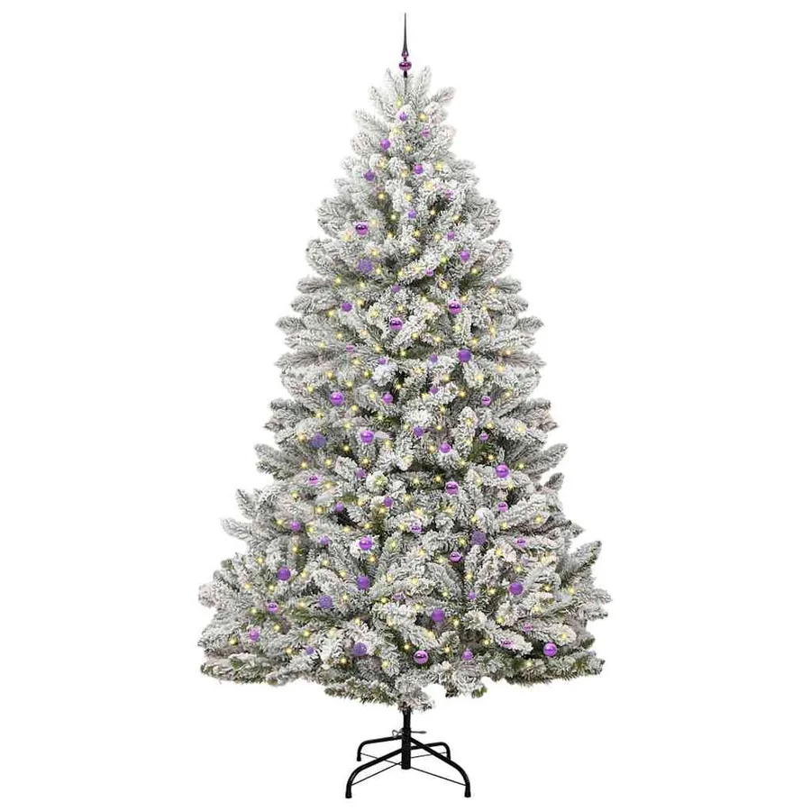 Sapin de Noël artificiel Vert et blanc 300 cm PVC et métal - 3