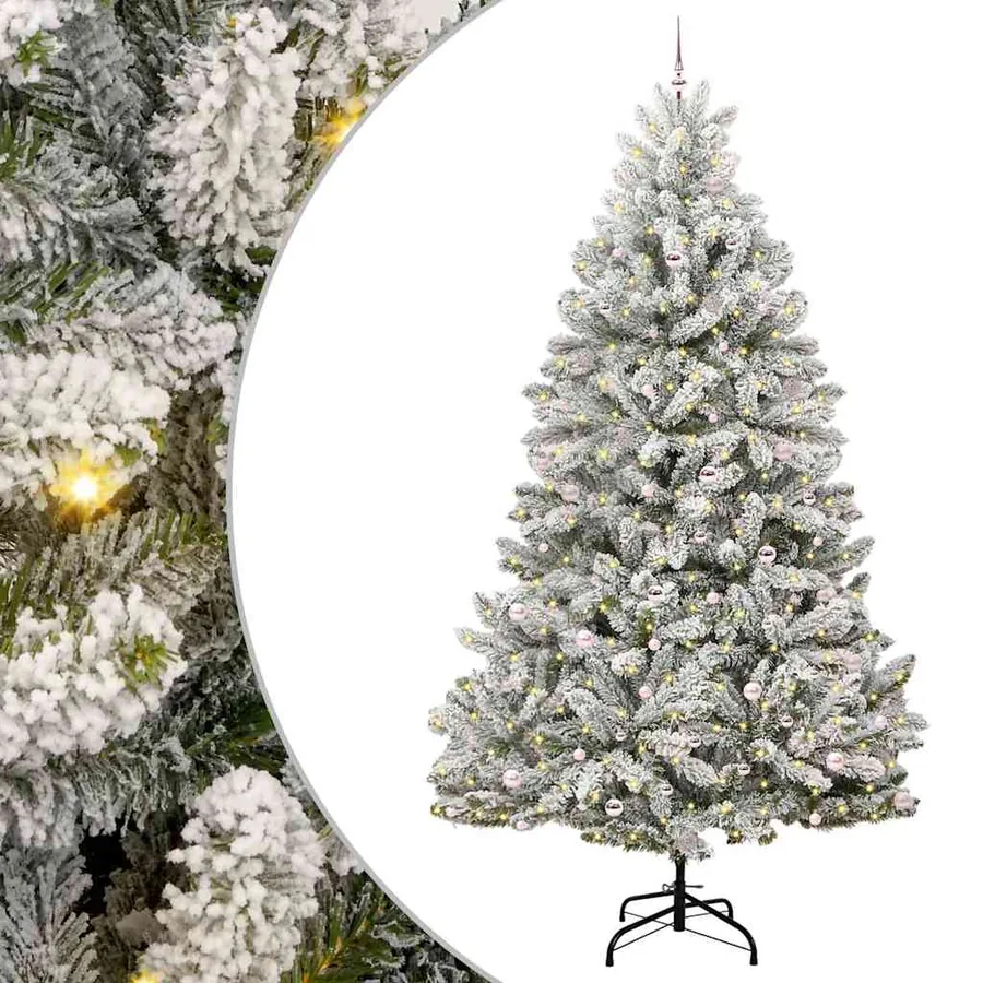 Sapin de Noël artificiel Vert et blanc 300 cm PVC et métal - 2