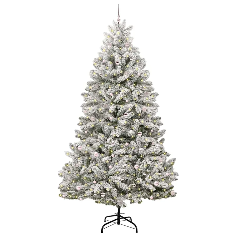 Sapin de Noël artificiel Vert et blanc 300 cm PVC et métal - 3