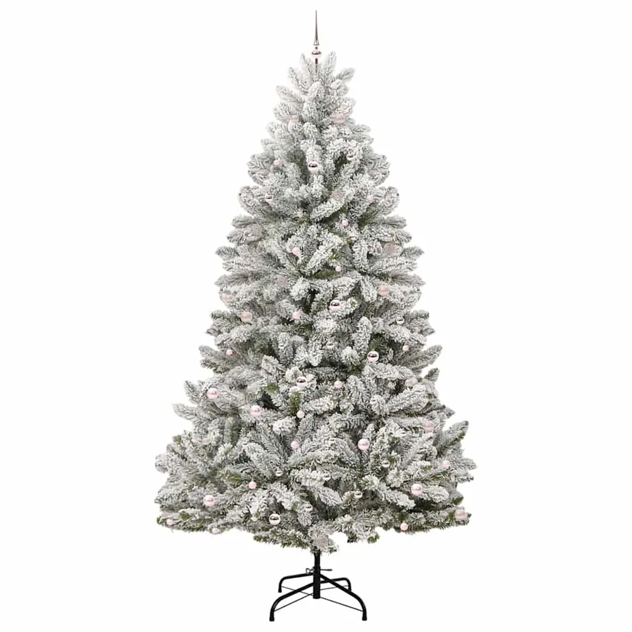 Sapin de Noël artificiel Vert et blanc 300 cm PVC et métal - 4