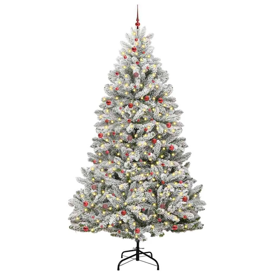 Sapin de Noël artificiel Vert et blanc 300 cm PVC et métal - 2