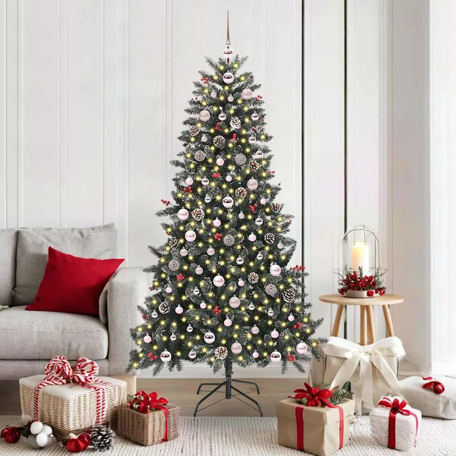 Sapin de Noël artificiel Vert 180 cm PVC, plastique et acier
