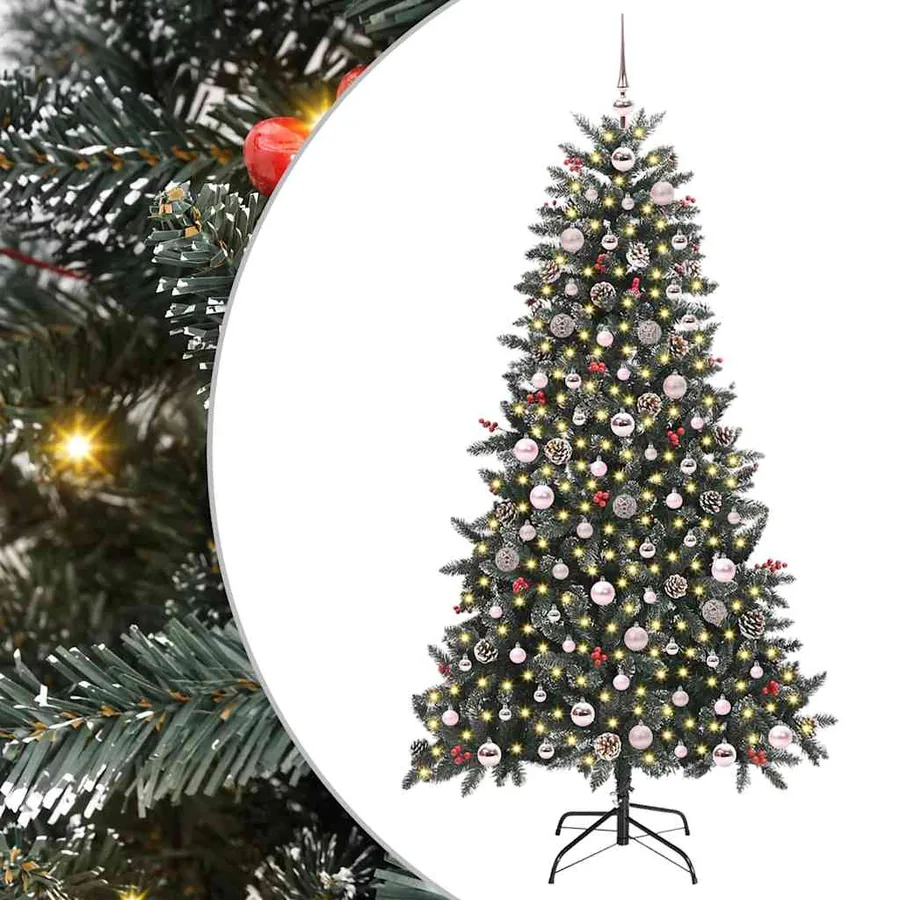Sapin de Noël artificiel Vert 180 cm PVC, plastique et acier - 2