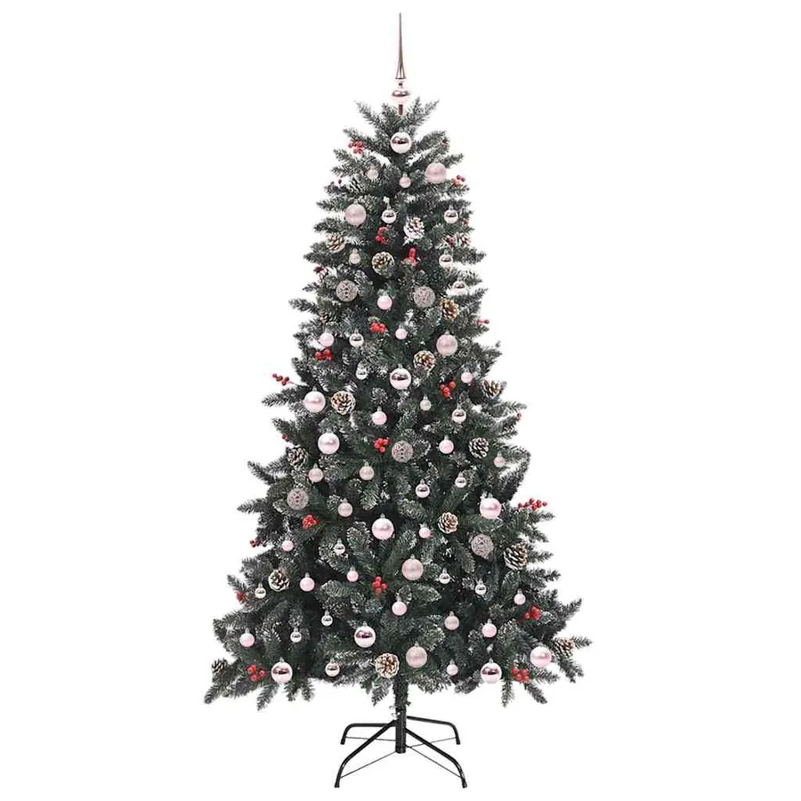Sapin de Noël artificiel Vert 180 cm PVC, plastique et acier - 4