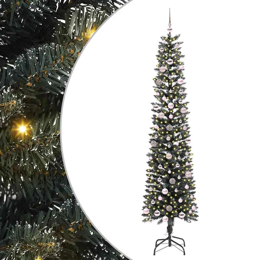 Sapin de Noël artificiel Vert 240 cm PVC, plastique et acier - 2