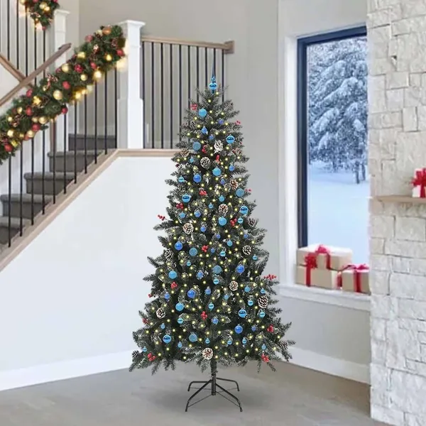 Sapin de Noël artificiel Vert 240 cm PVC, plastique et acier