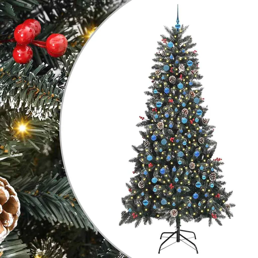 Sapin de Noël artificiel Vert 240 cm PVC, plastique et acier - 2