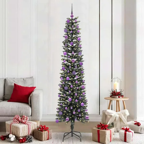 Sapin de Noël artificiel Vert 210 cm PVC, plastique et acier