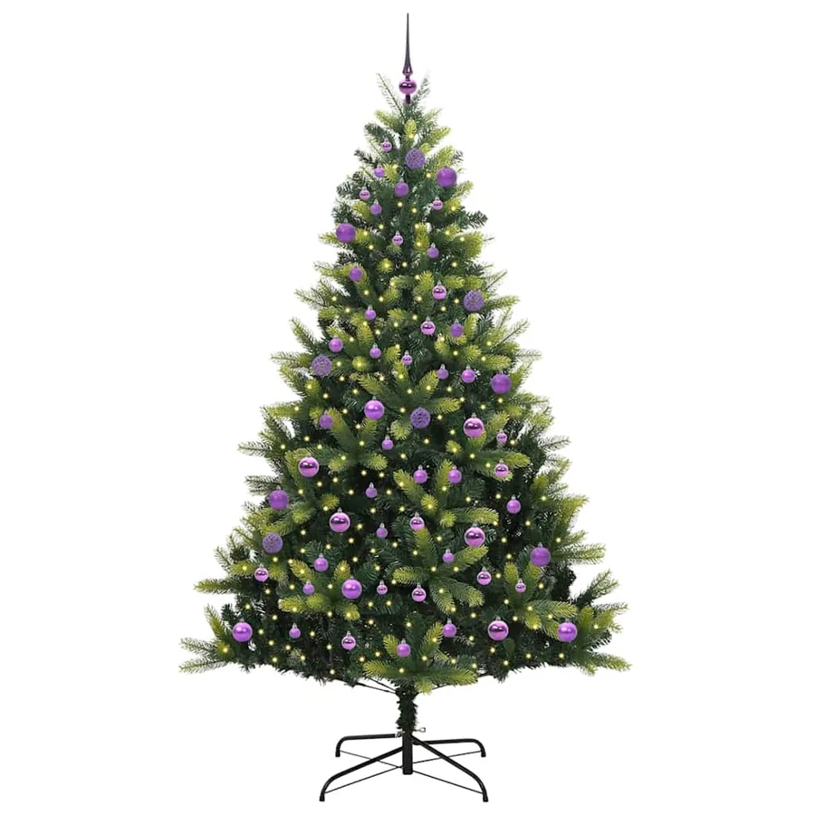 Arbre de Noël artificiel en silicone flexible 300 LEDs 240 cm - 3