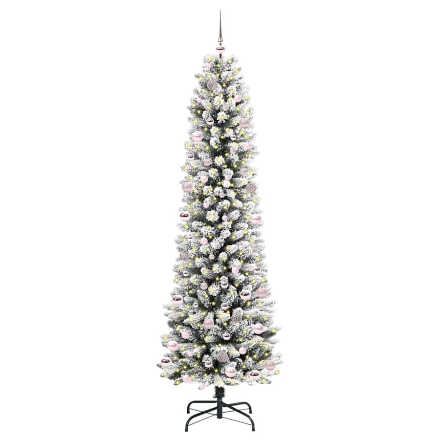 Sapin de Noël artificiel Blanc 240 cm PVC, métal et plastique - 3