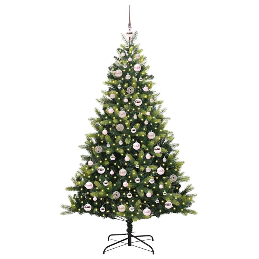 Arbre de Noël artificiel en silicone flexible 300 LEDs 180 cm - 3