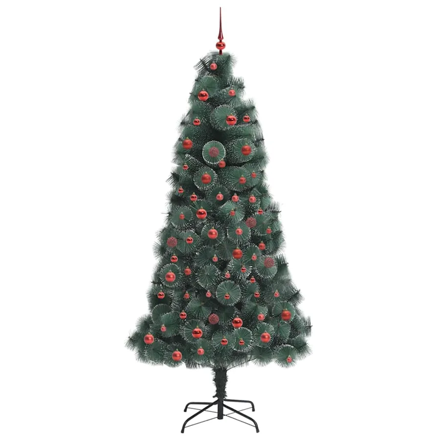 Arbre de Noël artificiel pré-éclairé avec ensemble de boules - 3