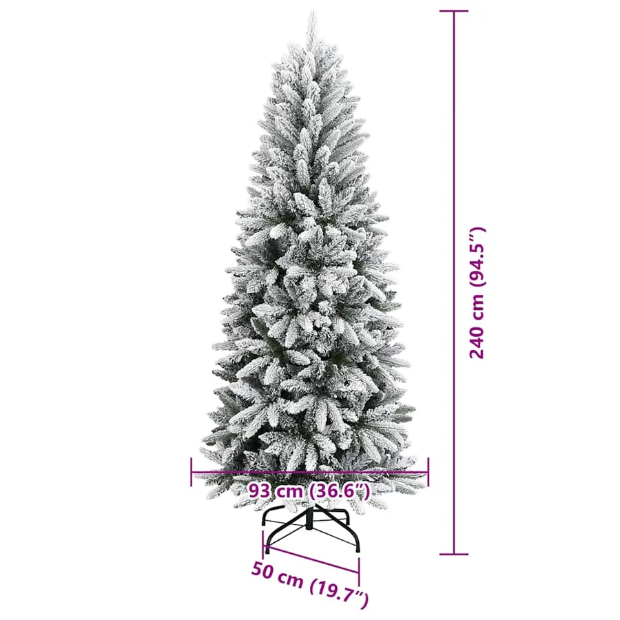 Sapin de Noël artificiel avec 300 LED avec support Blanc 240 cm - 16