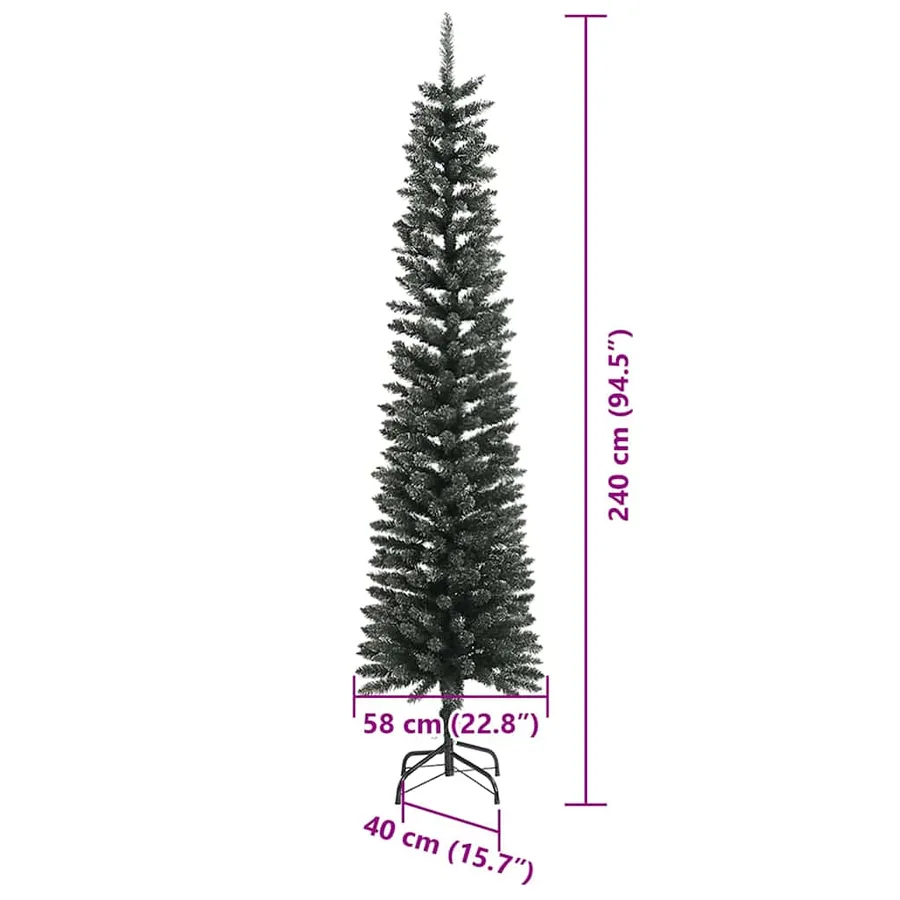 Sapin de Noël artificiel Vert 240 cm PVC, plastique et acier - 16