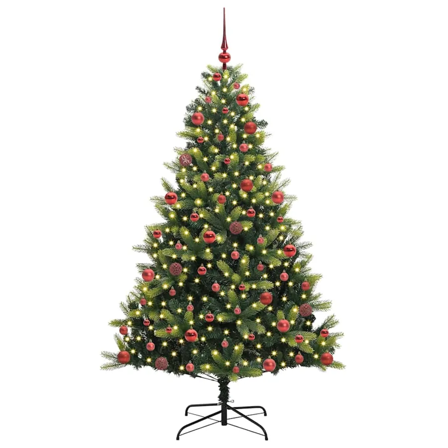 Arbre de Noël artificiel en silicone flexible 300 LEDs 180 cm - 3