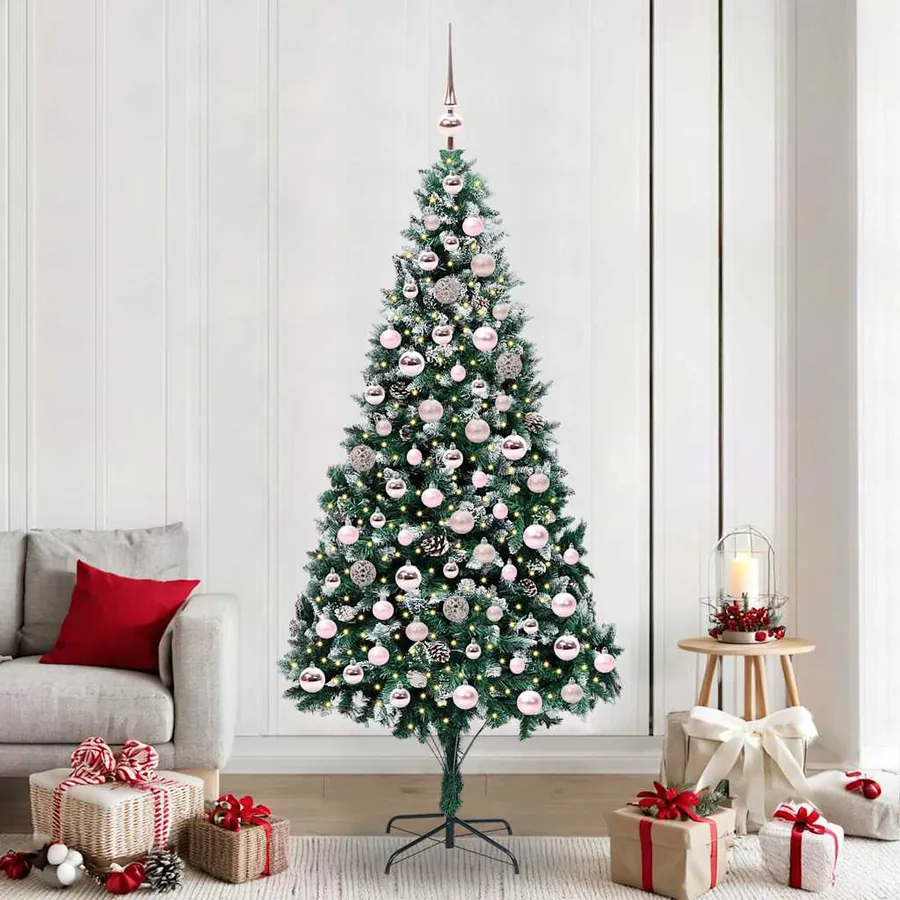 Sapin de Noël artificiel Vert 210 cm PVC, Acier et Plastique
