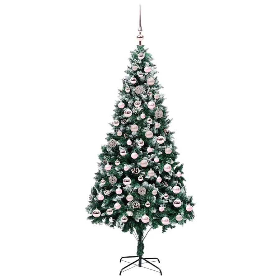 Sapin de Noël artificiel Vert 210 cm PVC, Acier et Plastique - 4